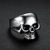 S925 Silver Ring Personalized Punk Series Skull Ring Shiny Skull Men's Ring
