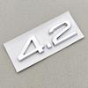3D ABS Car Logo 1.9 2.0 2.8 3.0 4.2 TDI 3.6 Sticker Rear Trunk Emblem Badge For 5dnfg A3 A4 A5 A6 A7 A8 Q3 Q5 Q7 Q8 Accessroies dnfg5