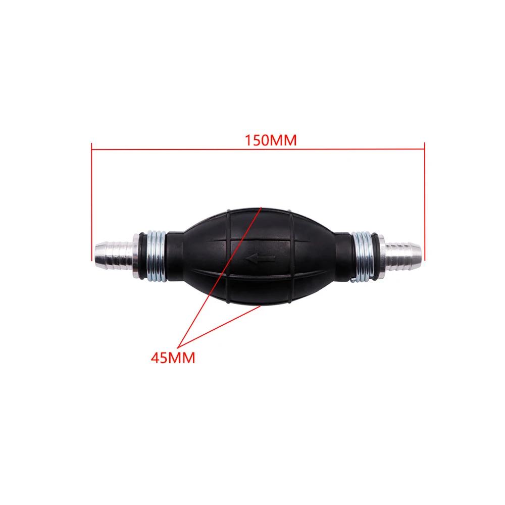 Car Boat Marine Outboard Hand Fuel Pump Line 6mm/8mm/10mm/12mm Rubber Aluminum Hand Primer Bulb Diesel Oil Transfer Petrol Pump