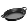 Staub Stackable Dish Black Enamel Iron Japanese Dish "Oval 32cm" [Authorized Product] 40509-342