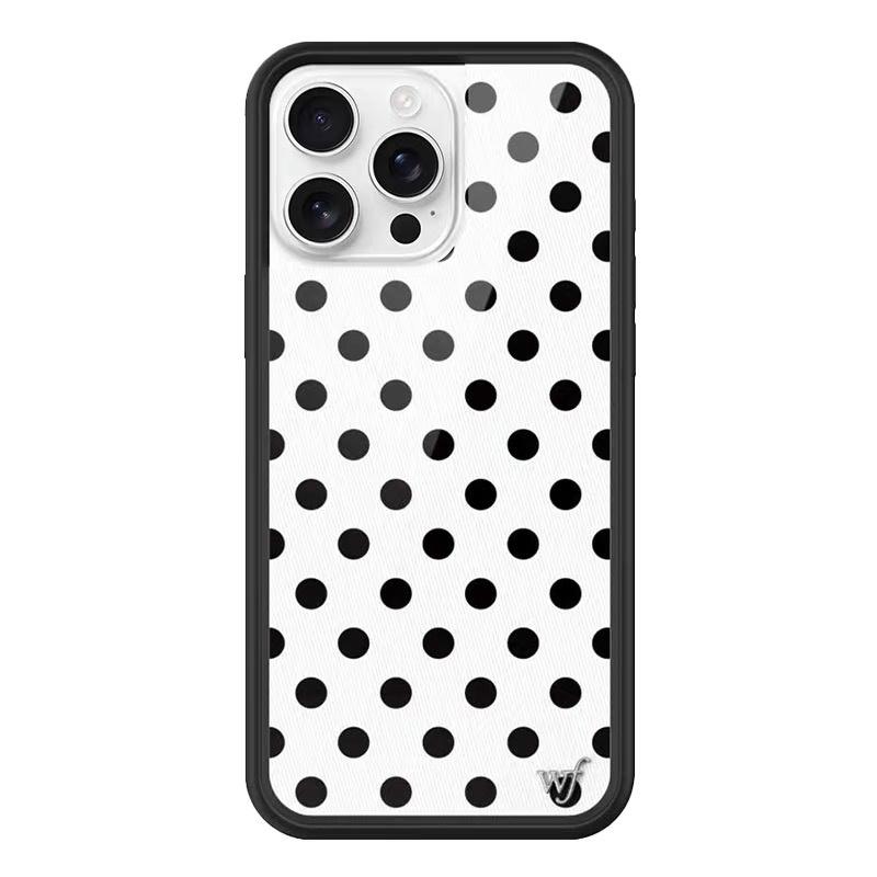 Wlidflower Модный чехол для телефона в горошек для iPhone 12 13Pro 14 15plus Spot Dog 16promax 15 14Pro 16 Олень Медведь милый Нижняя крышка