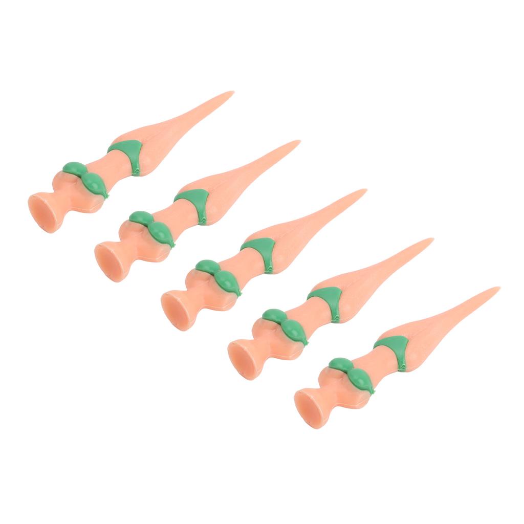 5 шт. пластиковых гольф-ти с противоскользящим покрытием, ти для гольфа с изображением девушки в бикини для тренировок по гольфу, зеленый