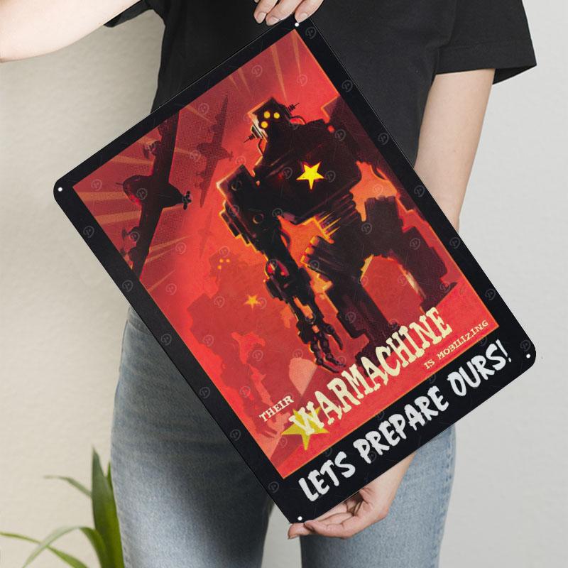 Warmachine Sign Military Poster Decoration Living Room Decor Men Custom Metal Tin Signs for Wall Art Decoration Vintage Interior