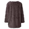Women's Round Neck Cardigan Long Sleeve Plush Fashion Temperament Coat