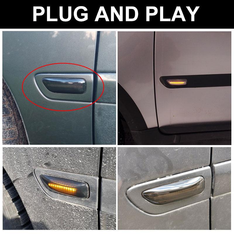 2 шт. динамический мигающий светодиодный боковой габаритный указатель поворота для Volvo S80 S60 XC90 MK1 2003-2009 XC70 V70 MK2 2000-2008 30722641