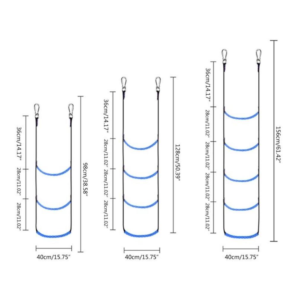 3/4/5 ступенчатая веревочная лестница для лодки, удлинитель веревочной лестницы для лодки, вспомогательная складная лестница для лодки, лестница для плавания для парусника, каяка