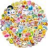 100 Small Size Cartoon Animal Food Stickers Ins Wind Handbook Stickers Luggage Decorative Stickers