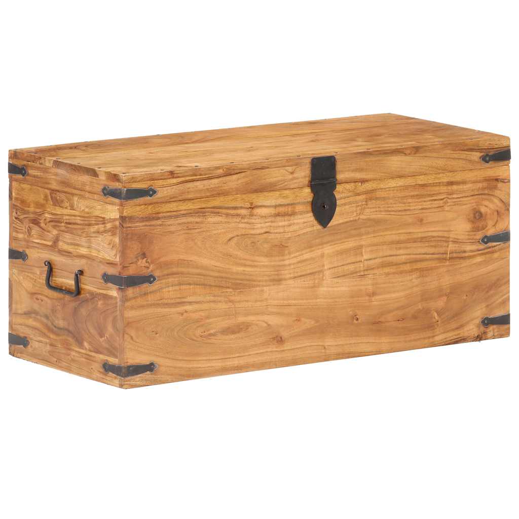 Storage Chest 90 x 40 x 40 cm Solid Acacia Wood