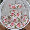 Round Hanging Swing Egg Chair Cushion Cover Patio Pad Cover Unstuffed Basket Seat Chair Detachable Pillowcase for Home Egg Chair