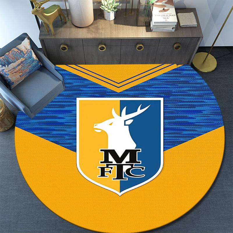 Mansfield Town Round Area Rug,Carpet Rug for Living Room Bedroom Sofa Playroom Decor,Non-slip Floor Mat