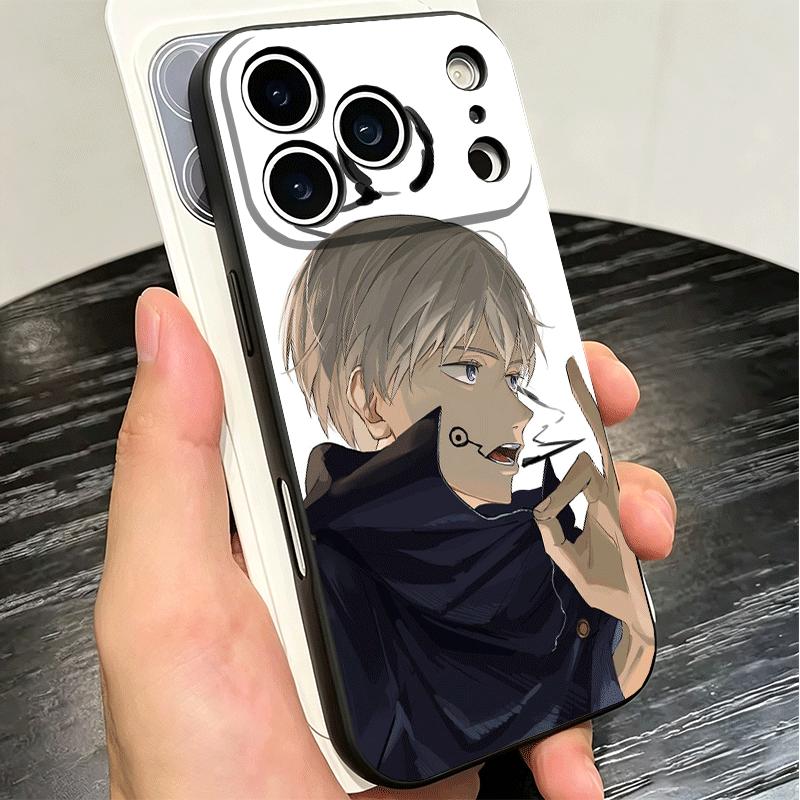 Аниме Инумаки Тоге JUJUSU Мягкий чехол для телефона для iPhone 16 16E 17 Air 15 Pro Max 14 Plus 13 Mini 11 12 7 Черная задняя крышка