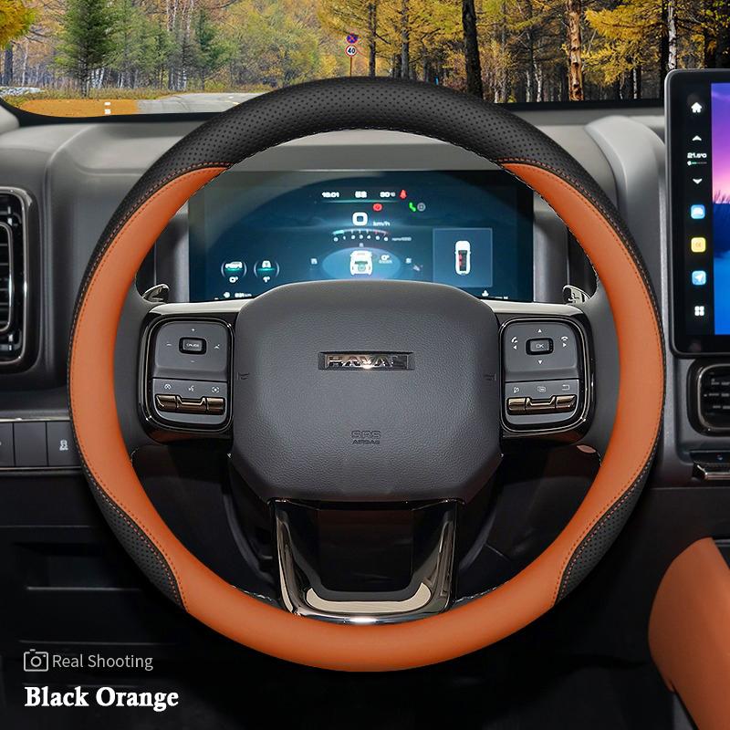 Высококачественная кожаная оплетка на руль автомобиля для Haval H9 2015 2016 2017 2018 2024 2025 Стайлинг