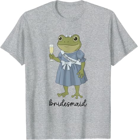Retro Bridal Frog Party Bridesmaids Funny Mog Mob Wedding Tshirt Womens Fashion Bride Party Clothes Novelty Gift Girlfriend