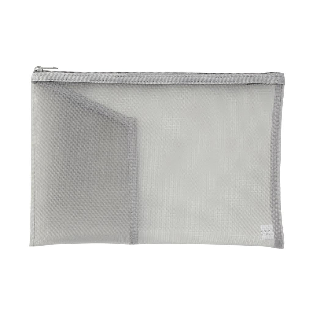MUJI Nylon Mesh Case with A5 Gray 82263671 Pocket, Size,