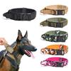 Adjustable Tactical Dogs Collar Traction Rope Military Pets Collars German Shepherd Training Medium Large Dog Pet Accessories