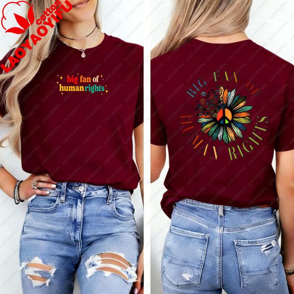 Big Fan of HuUnisex Rights Shirt Equality Social Justice Tee Political Protest Shirt Activist Gift Liberal Progressive Harajuku Top