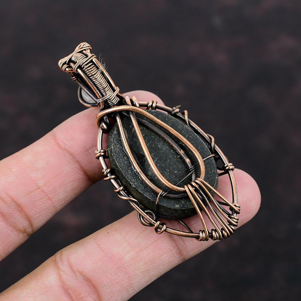 Подвеска из ракушки морского ушка с дурным глазом, подвеска из радужного лунного камня, подвеска из медной проволоки, ювелирные изделия из настоящего драгоценного камня, подвеска ручной работы, подарок на помолвку