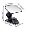 Салон автомобиля Зеркало заднего вида Детское Выпуклое Губа для Заднего сиденья Регулируемое зеркало, Широкоугольное Детское, 360° (черный)