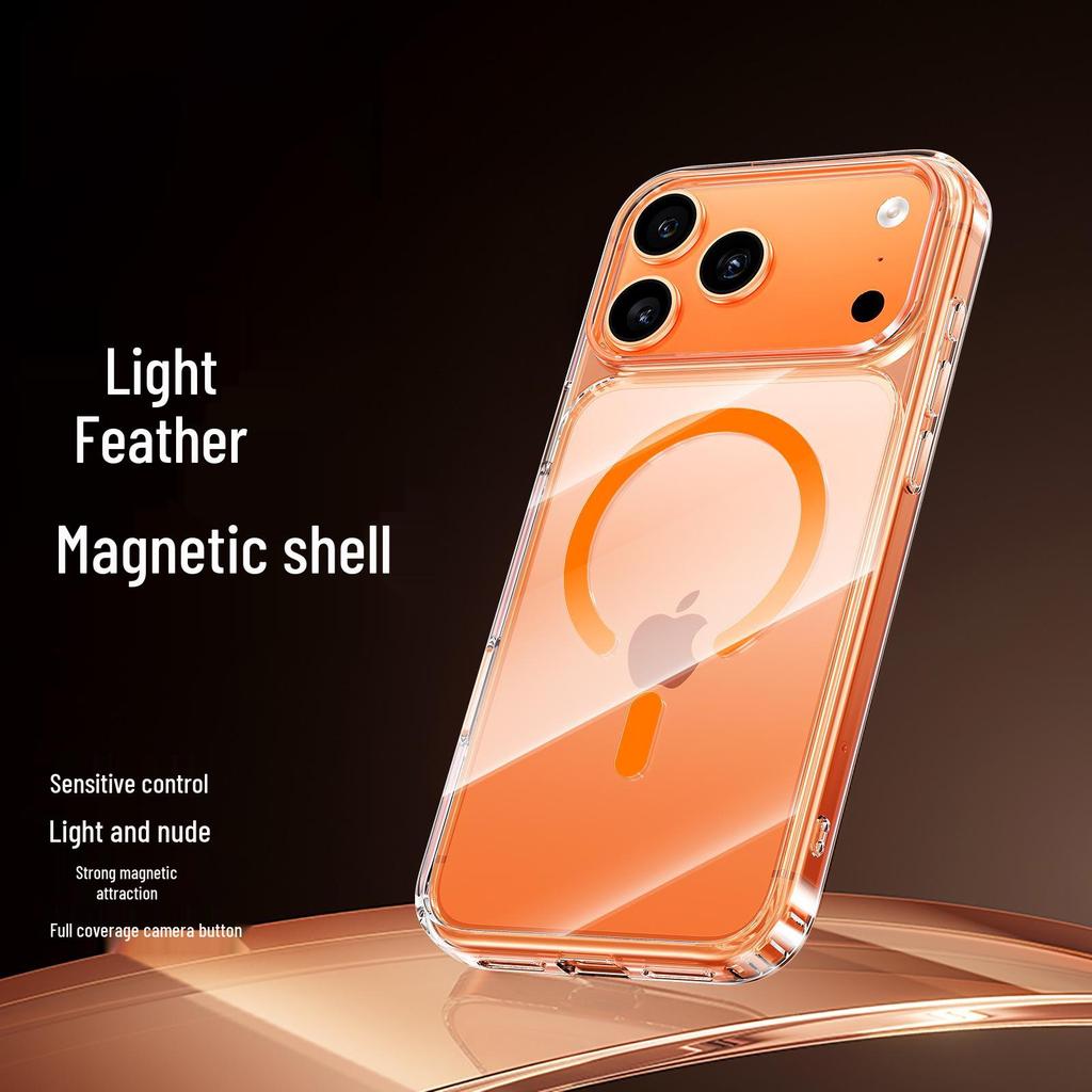 Магнитный прозрачный чехол для iPhone 17 Pro Max с защитой от падений
