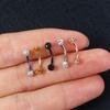 Stainless Steel Rhinestone Piercing Ring Ball Nose Ring Eyebrow Stud Fake Lip Stud Piercing Jewelry