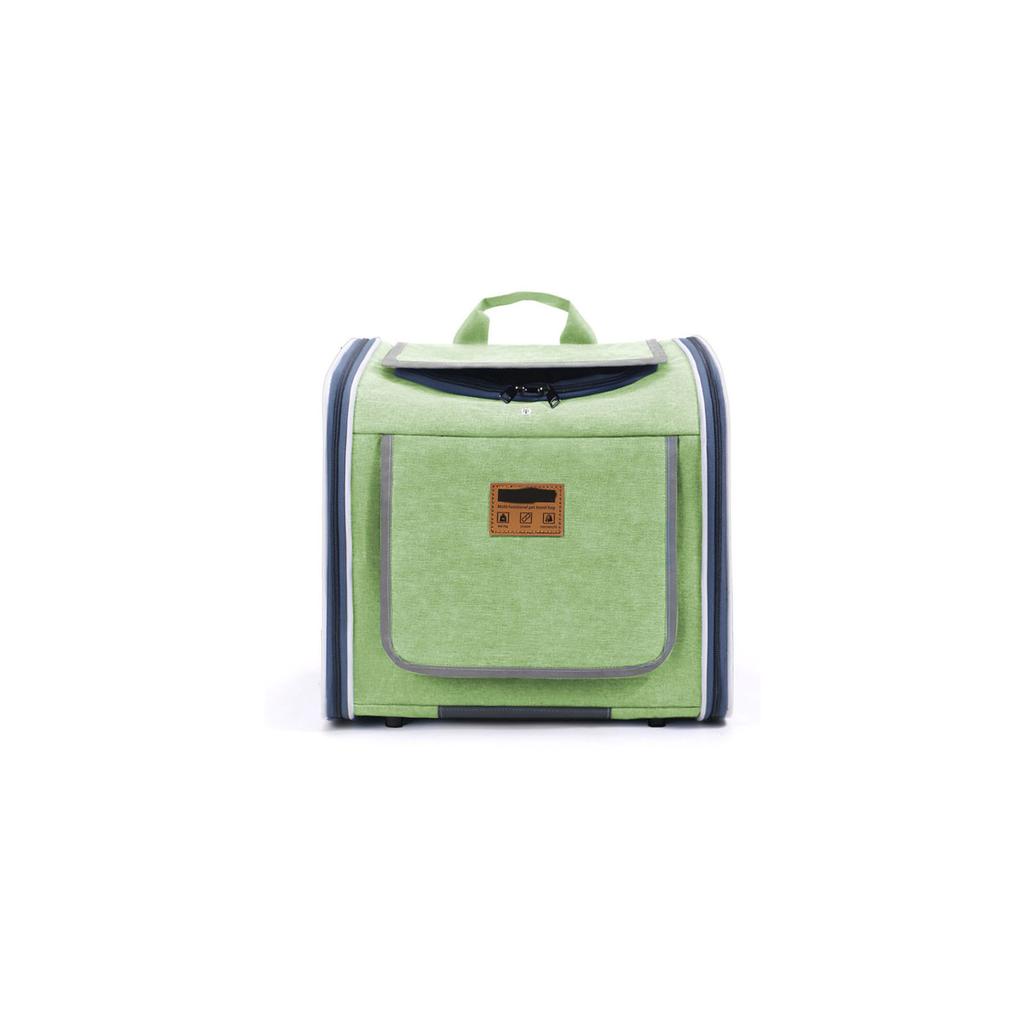 Dog Bike Basket Oxford Cloth Expandable Brthable Pet Carrier Backpack with Mesh Window for Small Dogs Cats