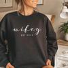 Wifey EST 2023 Sweatshirts Wedding Sweater Bridal Shirts Funny Wife Tee Gift for Her Women Trendy Aesthetic Hoodies Tops
