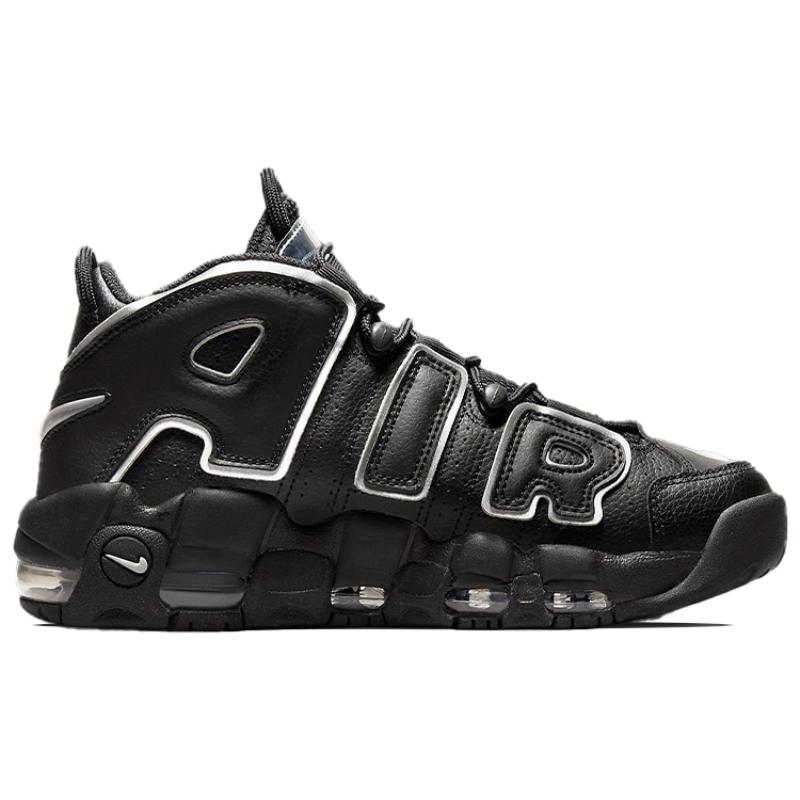 Nike Air More Uptempo 'Black Metallic Silver' Женские Винтажные Баскетбольные DQ0839-001