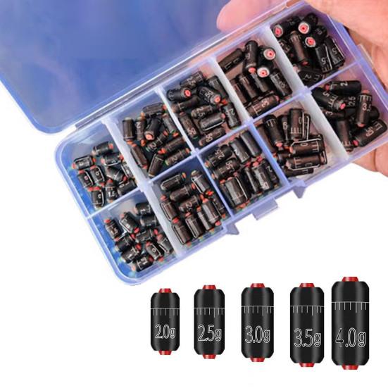 100 шт. Рыболовные грузила с угловым дизайном, легкие, с хорошей маскировкой, уникальные, в пластиковой коробке, снижают настороженность рыбы