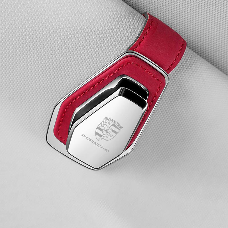 AABKW1 Car Glasses Ticket Card Holder Sun Visor Sunglasses Clip For Porsche Cayenne Panamera Macan 911 Taycan Boxster Cayman 918 Pajun
