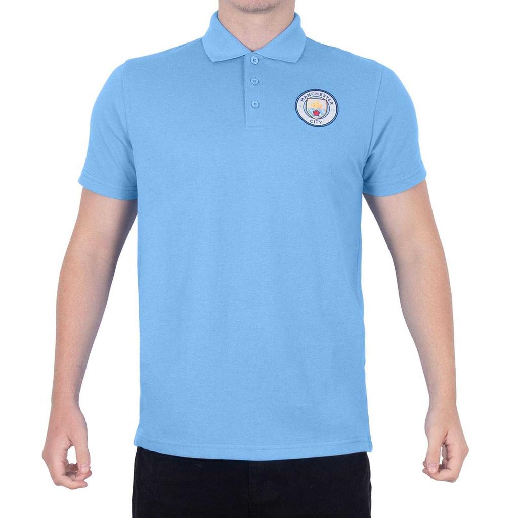 Manchester City FC Mens Crest Polo Shirt