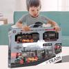 Retro Rail Train Toys Simulation Train Track With Steam Music Light Electric Car Toys Gift For Boys