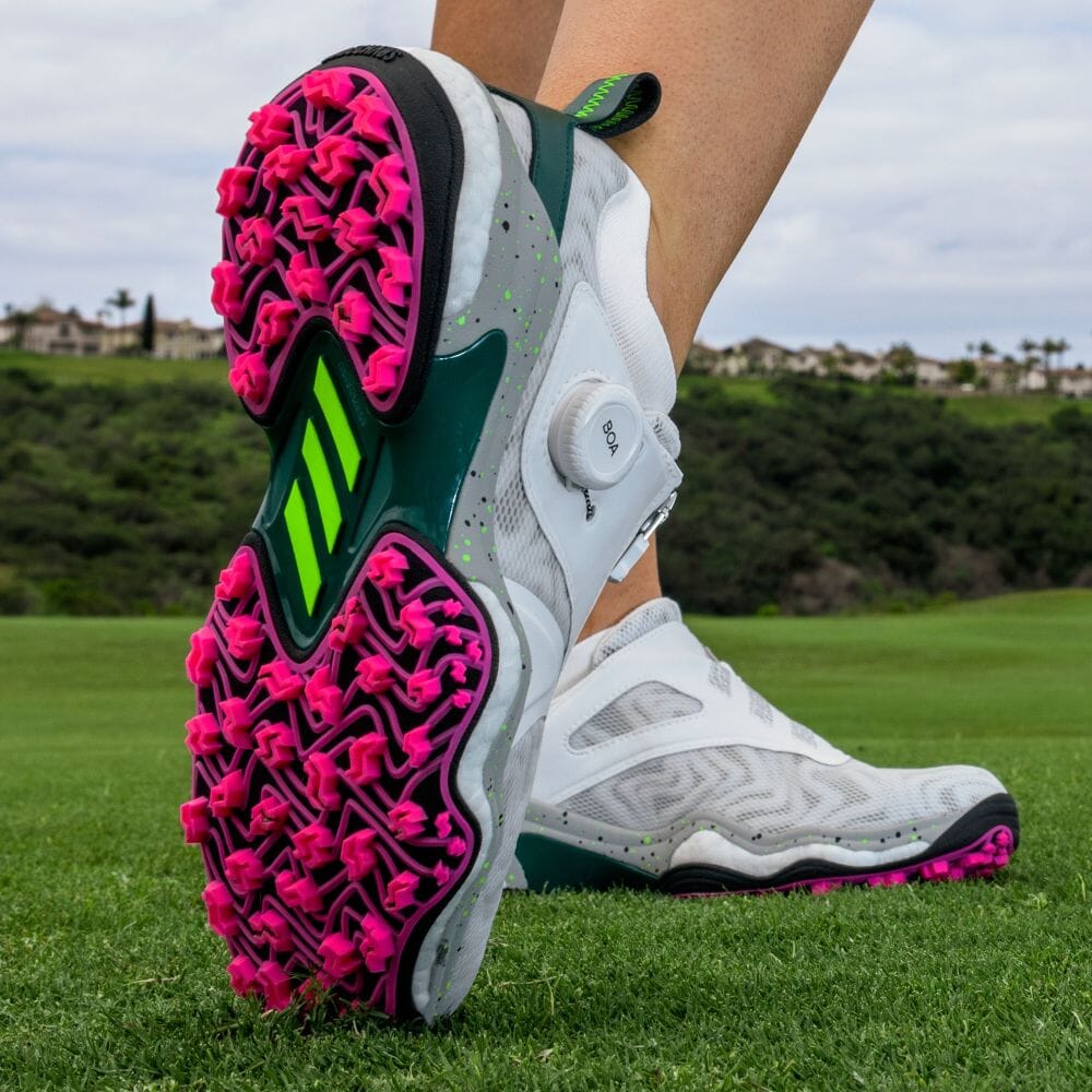 Adidas Женская обувь Code Chaos 25 Boa, белая обувь и обувь, спортивная обувь, женская обувь для гольфа IG8751, белая / серебристая MET / зеленая