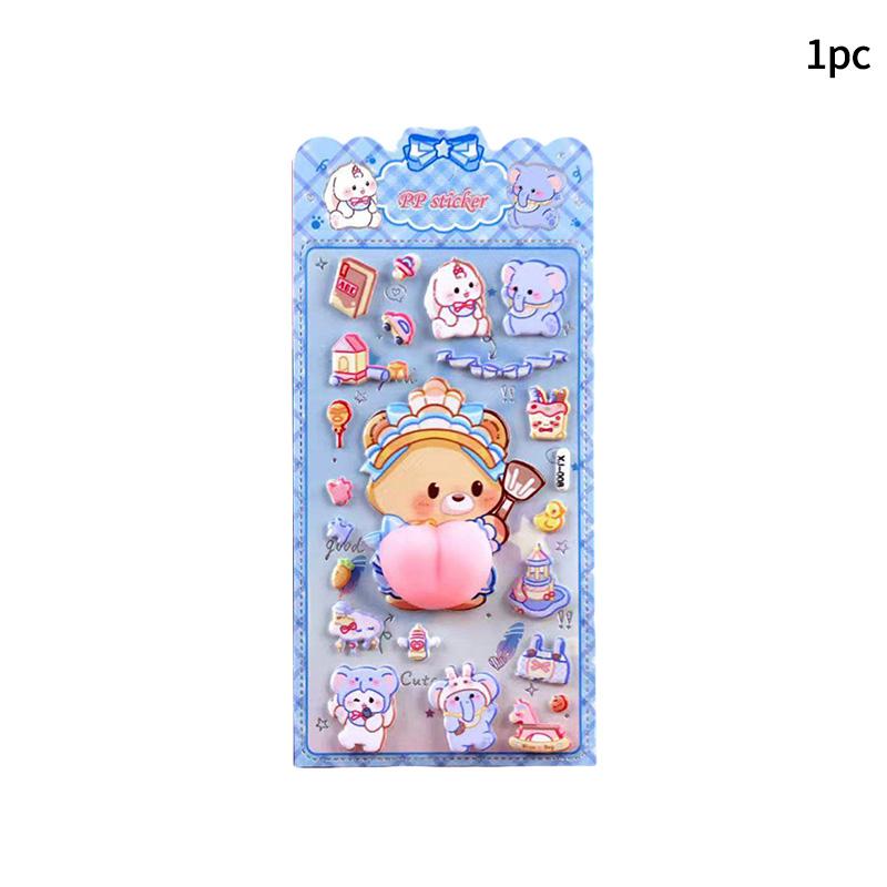 3D Bubble Cartoon Stickers Soft Pinch Pippi Sticker Decompression Diy Phone Case Scrapbook Notebook Cover Decorative Stickers