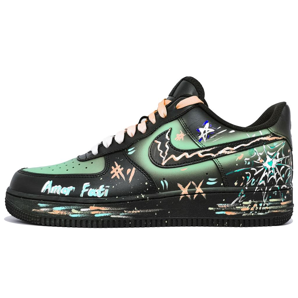 Nike Кроссовки Air Force 1 Low Skateboard Обувь Унисекс Черно-зеленые CW2288-001(Команда400-)