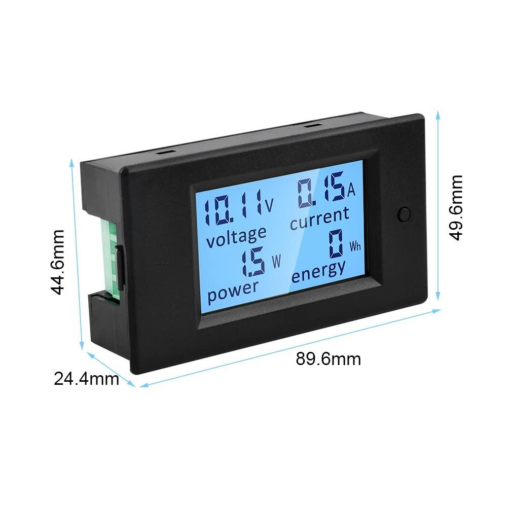 Цифровой амперметр вольтметр постоянного тока 6,5 В-100 В 100 А 50 А 20 А мультиметр измеритель мощности ЖК-дисплей вольт ватт измеритель мощности энергии с шунтом 100 А/75 мВ