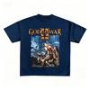 God Of War Ii Kratos Classic Game Cover Vintage Print White Crew Neck Short Sleeve Playstation Fan Merch Tee Shirt