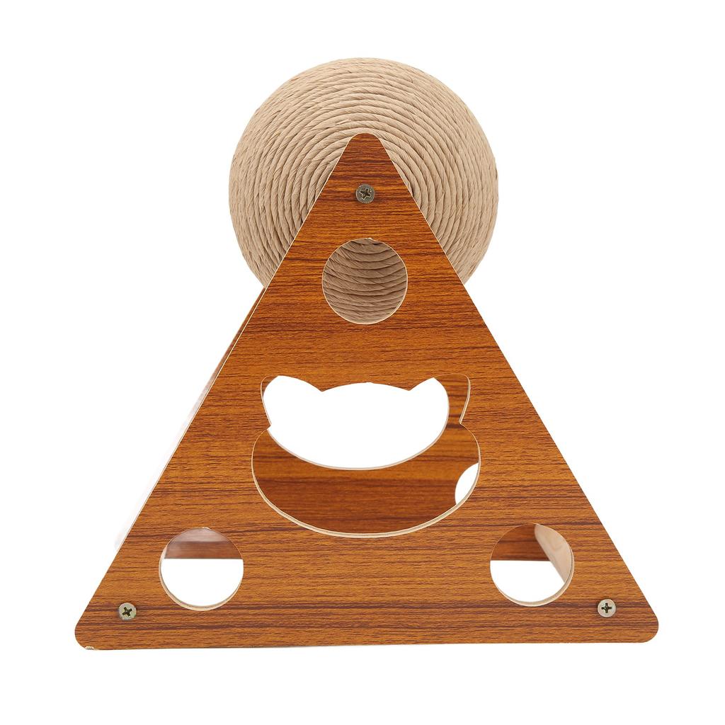 Cat Scratcher Toy Interactive Wood Natural Sisal Cat Scratching Ball for Cats and Kittens