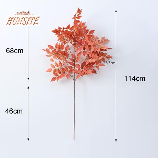 Искусственные осенние кленовые листья, реалистичное не выцветающее осеннее украшение