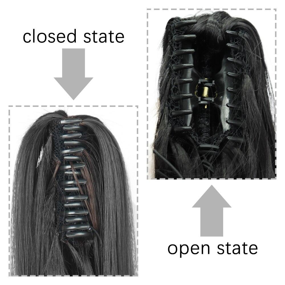 MISS WIG 24-дюймовый прямой хвостик для наращивания волос для женщин, черный, коричневый, из синтетического волокна, длинный конский хвост, шиньон