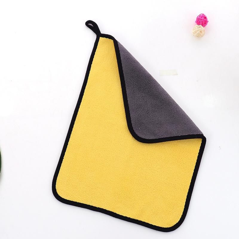 Double-Sided Coral Fleece Car Wash Towel - Thick, Absorbent, Customizable Logo - Ideal for Car Cleaning