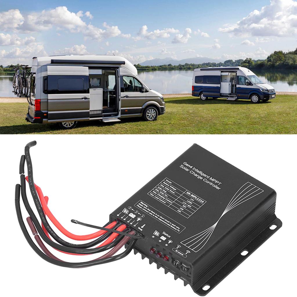 12 В 10 А 130 Вт MPPT Солнечный контроллер заряда Регулятор разряда Защита IP67 для бытового автофургона лодки