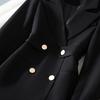 Элегантный и шикарный пиджак для миниатюрных женщин, новое пальто свободного покроя на весну/осень, скрывающее излишки плоти