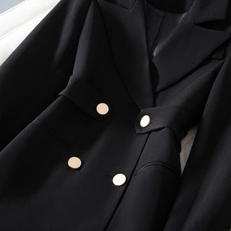 Элегантный и шикарный пиджак для миниатюрных женщин, новое пальто свободного покроя на весну/осень, скрывающее излишки плоти