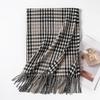 Womens Thick Warm Scarf With Houndstooth Oversized Long Wrap Winter Soft Faux Cashmere Neck Warmer
