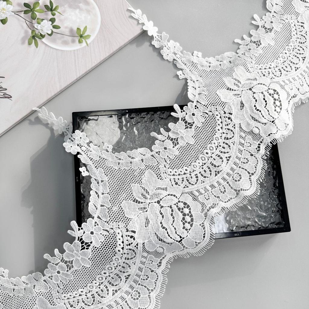 White Hollow Embroidery Flower Lace Clothing Lolita Dress Wedding Dress Decorative Lace Accessories