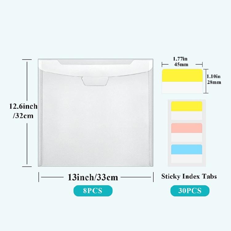 Clear Scrapbook Paper Organizers with 30Pcs Indexes Tabs Holds Scrapbook Paper