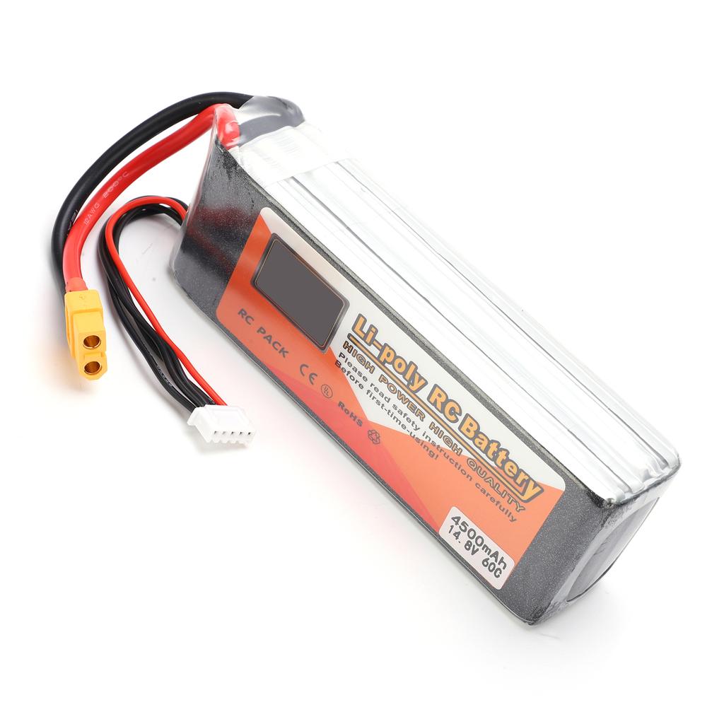 14,8 В 4500 мАч 4S 60C Lipo аккумулятор с разъемом XT60 RC аккумулятор для RC автомобиля лодки вертолета дрона