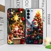 Мультяшный чехол на телефон Санта-Клаус в рождественской тематике для Samsung Galaxy A56 A42 A14 A55 A16 A54 A36 A53 A52 A51 A06 A04 5G Мягкий чехол