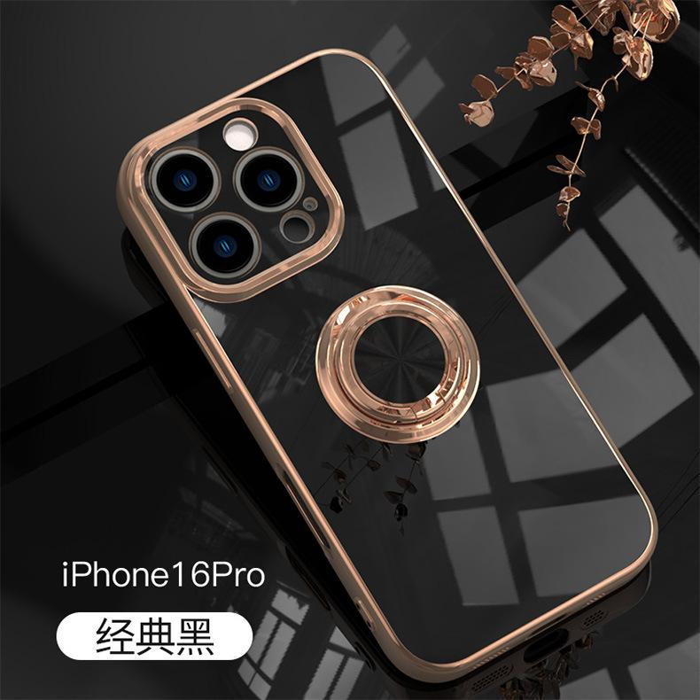 Применимо к iphone17Pro чехол для мобильного телефона с гальваническим кольцом Apple 16/15 всесторонний мягкий край защитный чехол 14promax