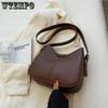 Women's Handbag Solid Color Retro Bag Senior Texture Niche Commuter Bag Popular Single Shoulder Crossbody Bucket Bag